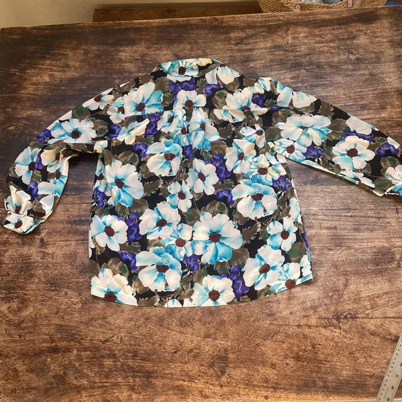 1980’s vintage handmade floral blouse - Picture 6 of 13